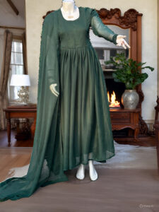 GREEN LONG FROCK